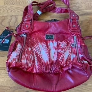 Real Leather Red Purse